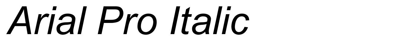 Arial Pro Italic